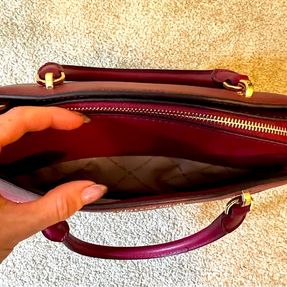 NWT Michael Kors Mulberry Ellis Large Leather Satchel - Picture 9 of 15